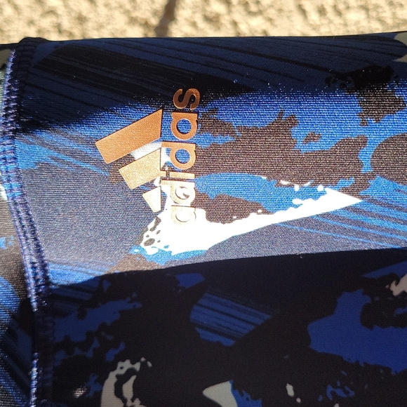 Adidas Navy & Royal Blue Full Length Performance Leggings--SOLD - Picture 2 of 6